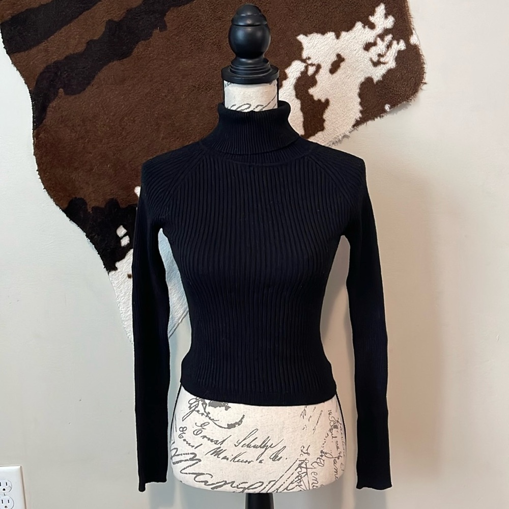 Back to the Basics Turtleneck Top- Black